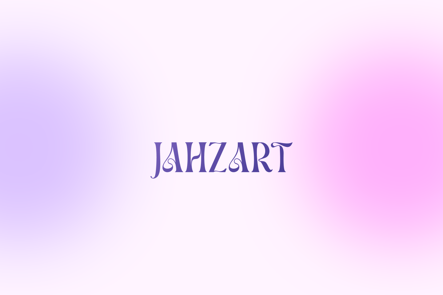 Logo de Jahzart sobre fondo pastel