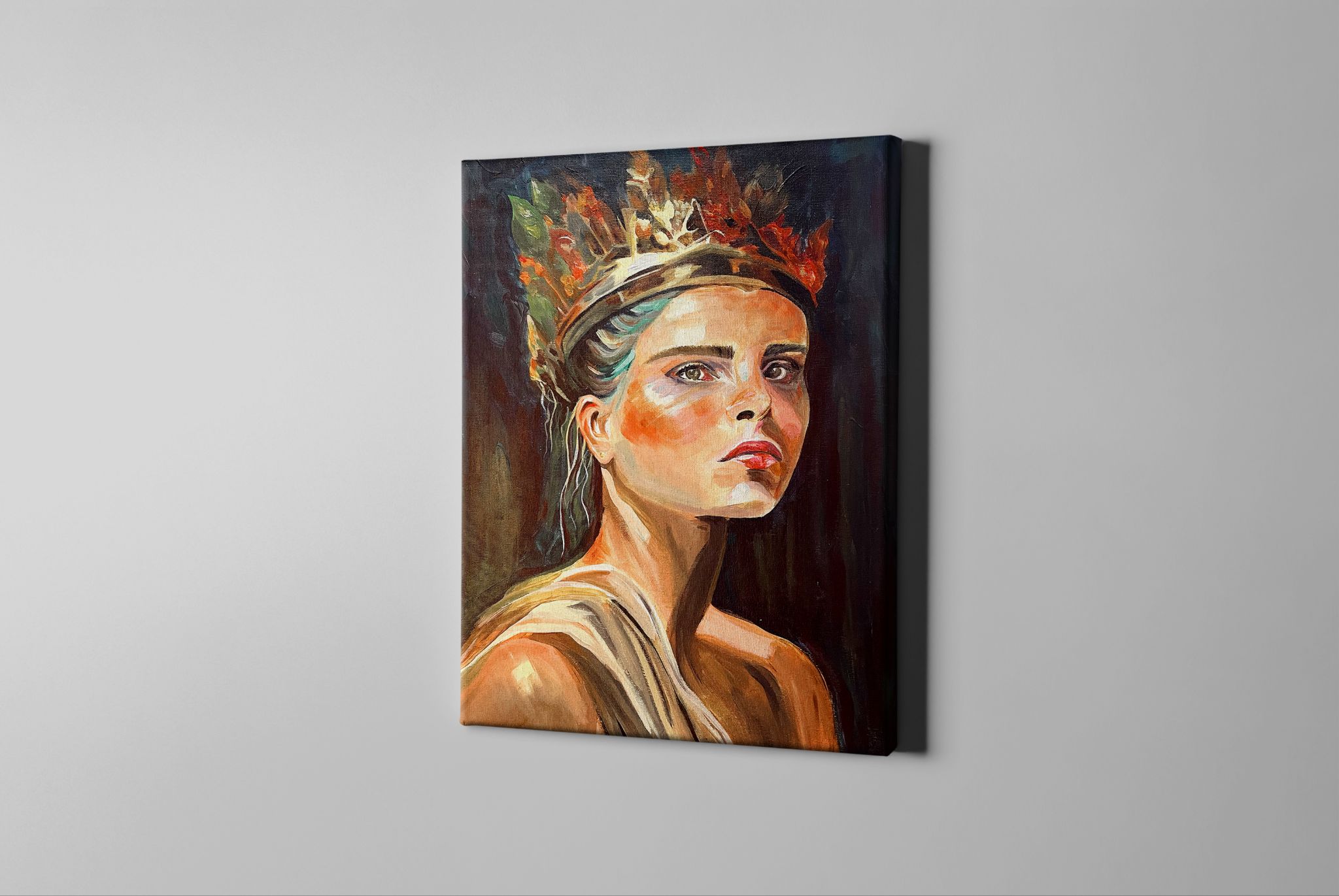 Retrato con corona floral de Jahzart