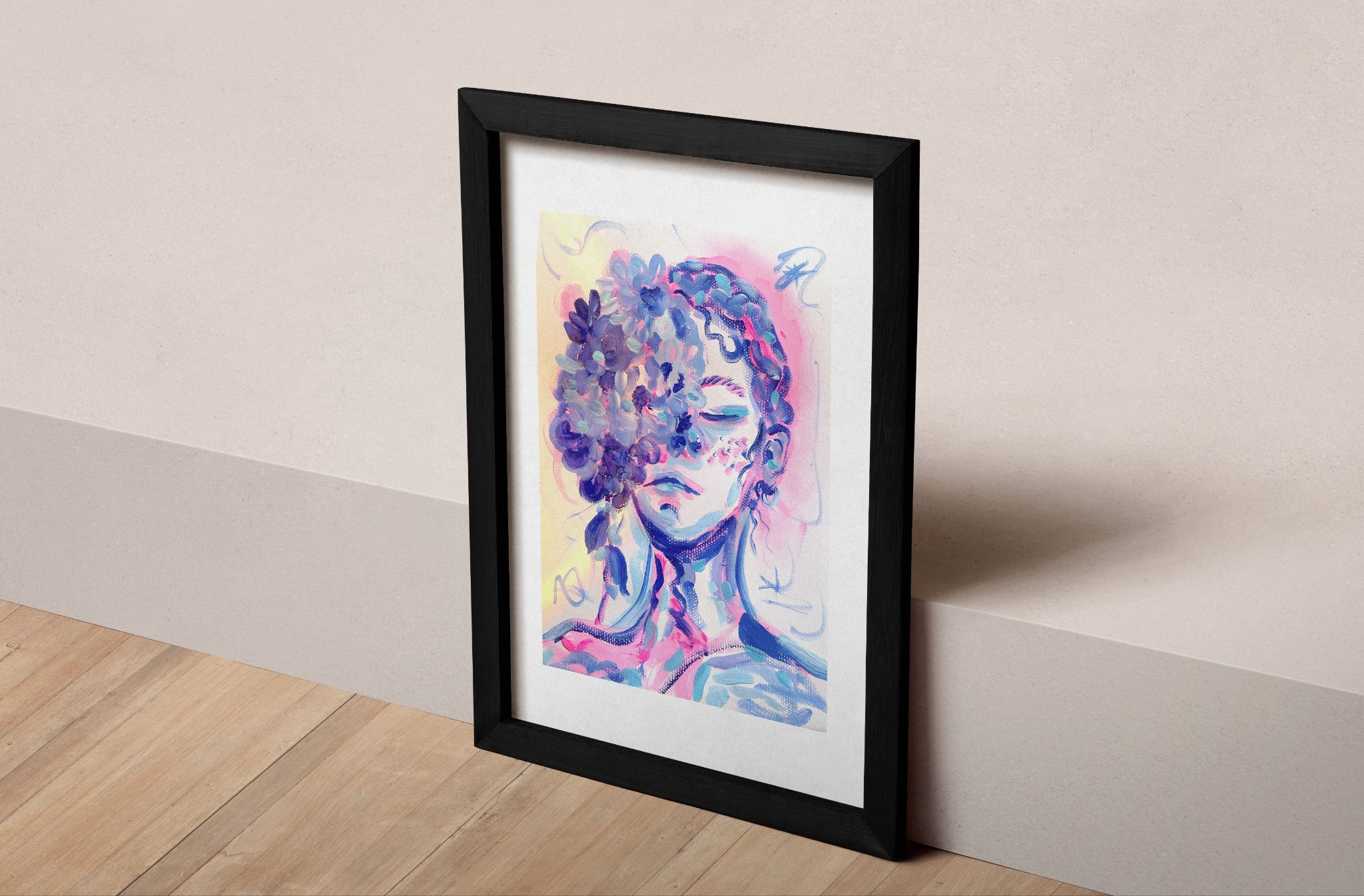Print azul y violeta de Jahzart